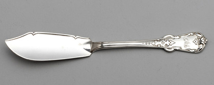 Rare Tudor Pattern Antique Silver Butter Knife - Chawner & Co.